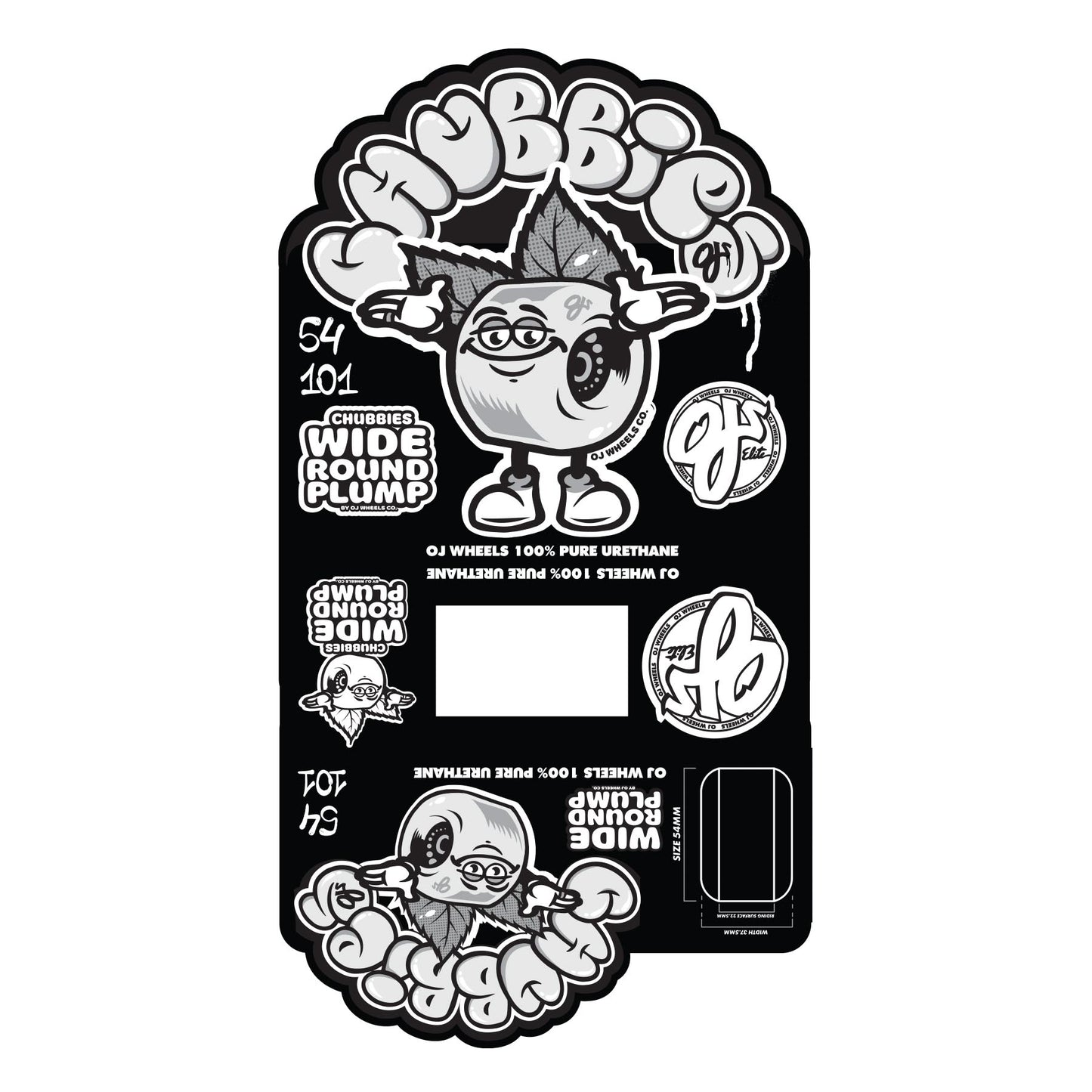 54mm Throw Ups Chubbies Citrus - 101a