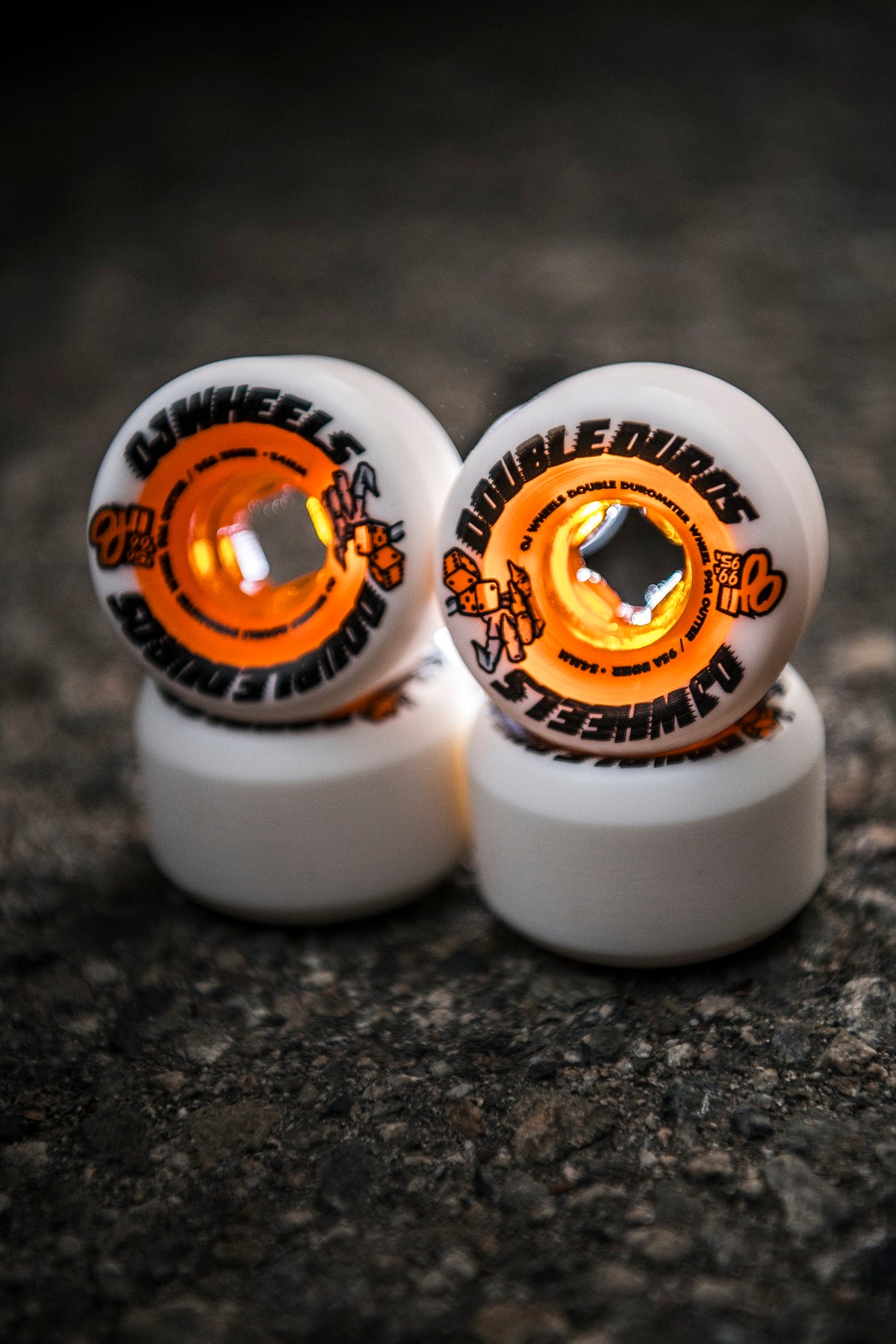 54mm Double Duro White Orange Mini Combo 99a/95a