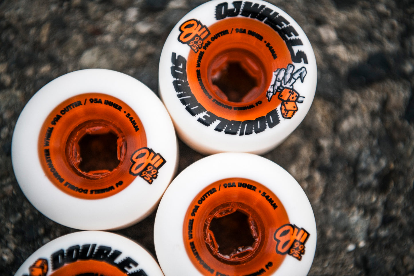 54mm Double Duro White Orange Mini Combo 99a/95a