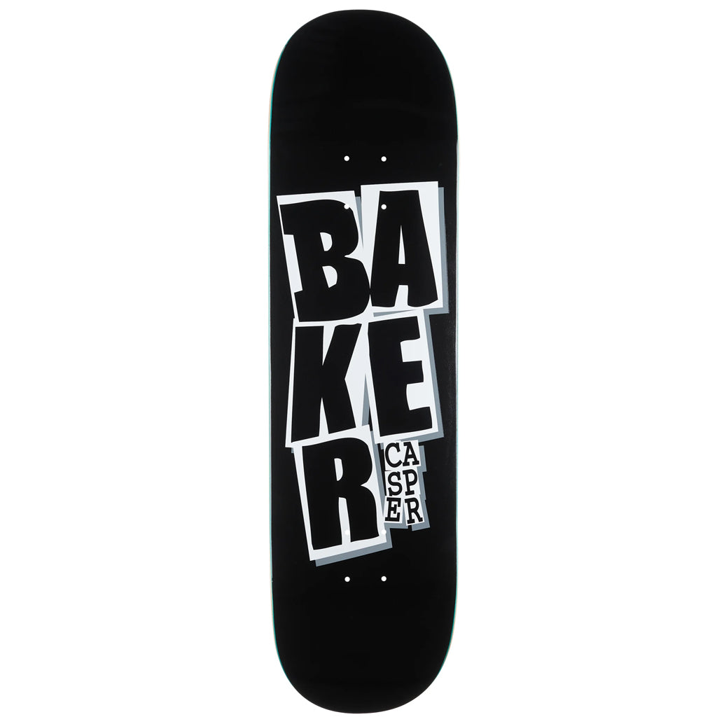 Baker Casper Stacked Name Black B2 Deck - 8.5