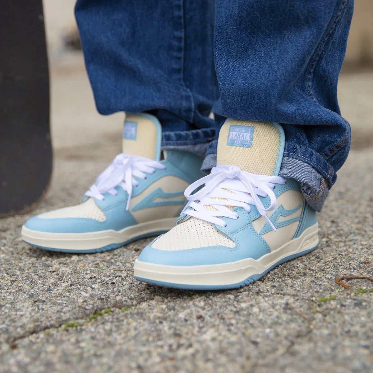Lakai Telford Light Blue/Cream Leather