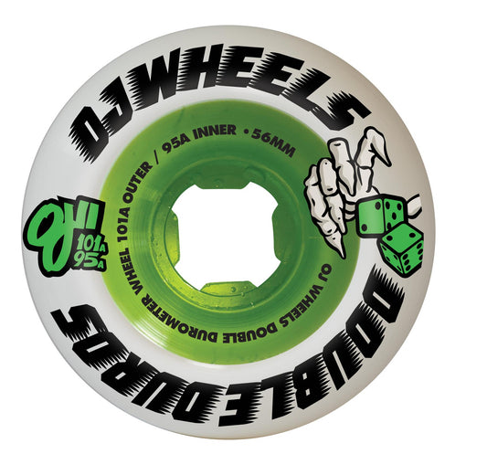 56mm Double Duro White Green Mini Combo 101a/95a