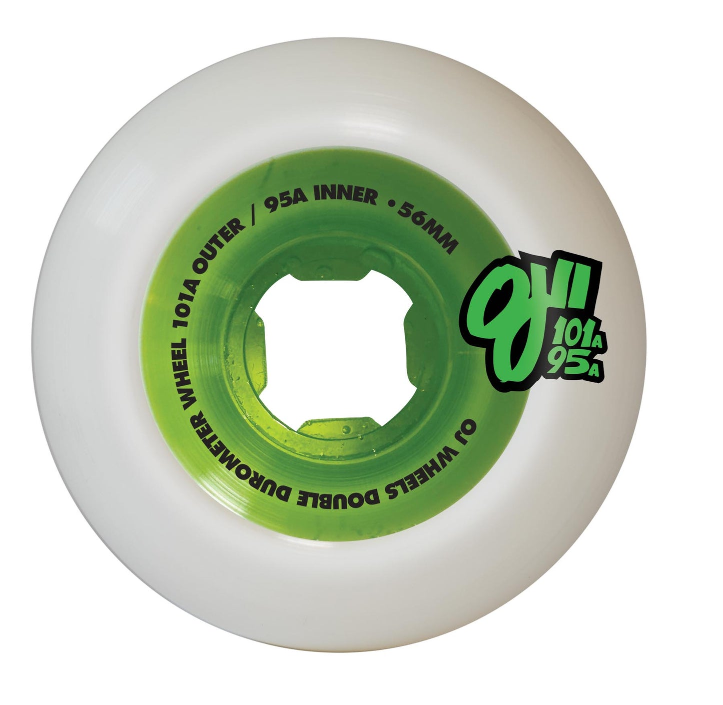 56mm Double Duro White Green Mini Combo 101a/95a