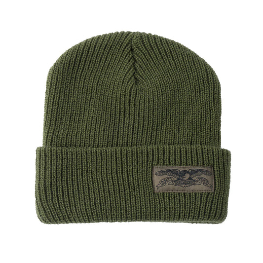 Antihero Stock Eagle Label Cuff Beanie - Olive