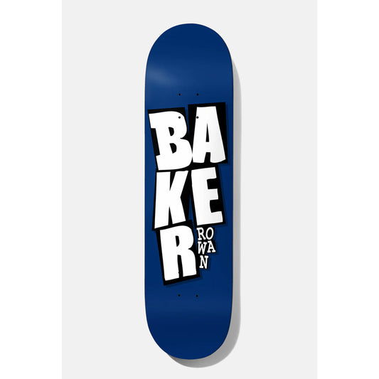 Baker Rowan Zorilla Stacked Name Black B2 Deck - 8.25