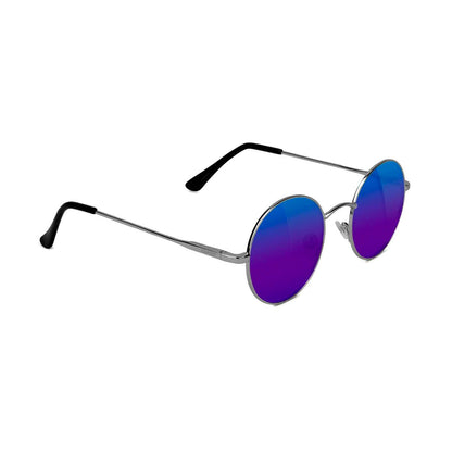Glassy Jaws Premium Sunglasses-Silver/Blue : Polarized